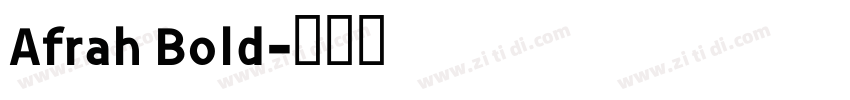 Afrah Bold字体转换